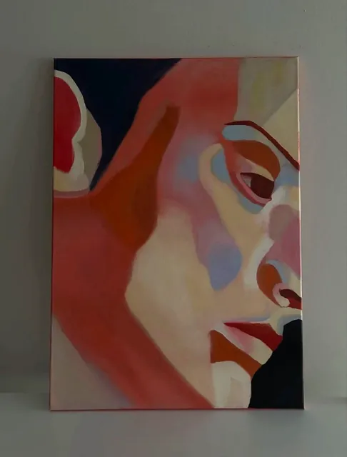 painting: face in profile