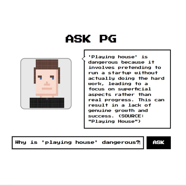 ask pg answering a question